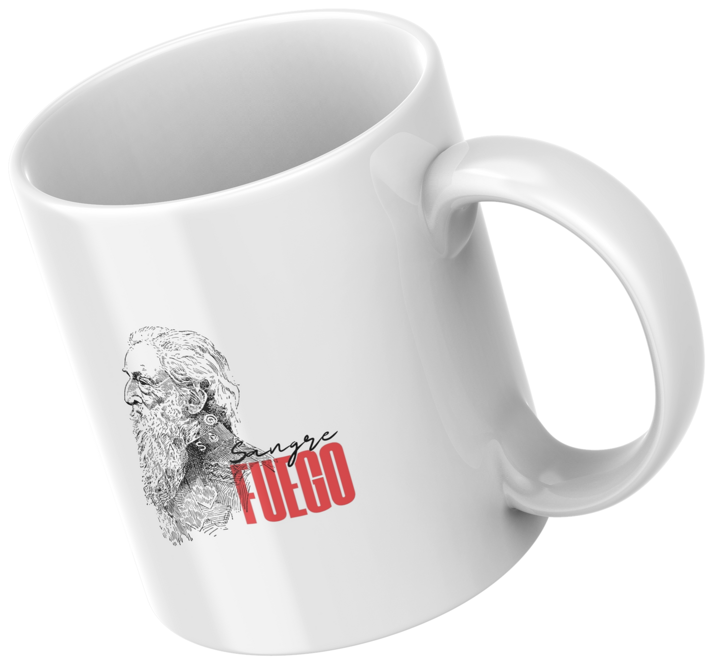 Taza con diseño "Sangre y Fuego"