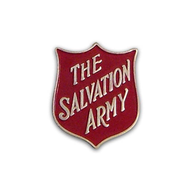 Pin metálico plateado - The Salvation Army