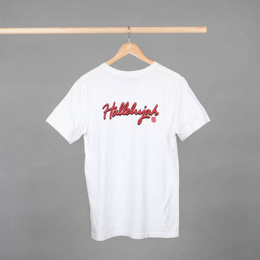 Polera blanca Aleluya