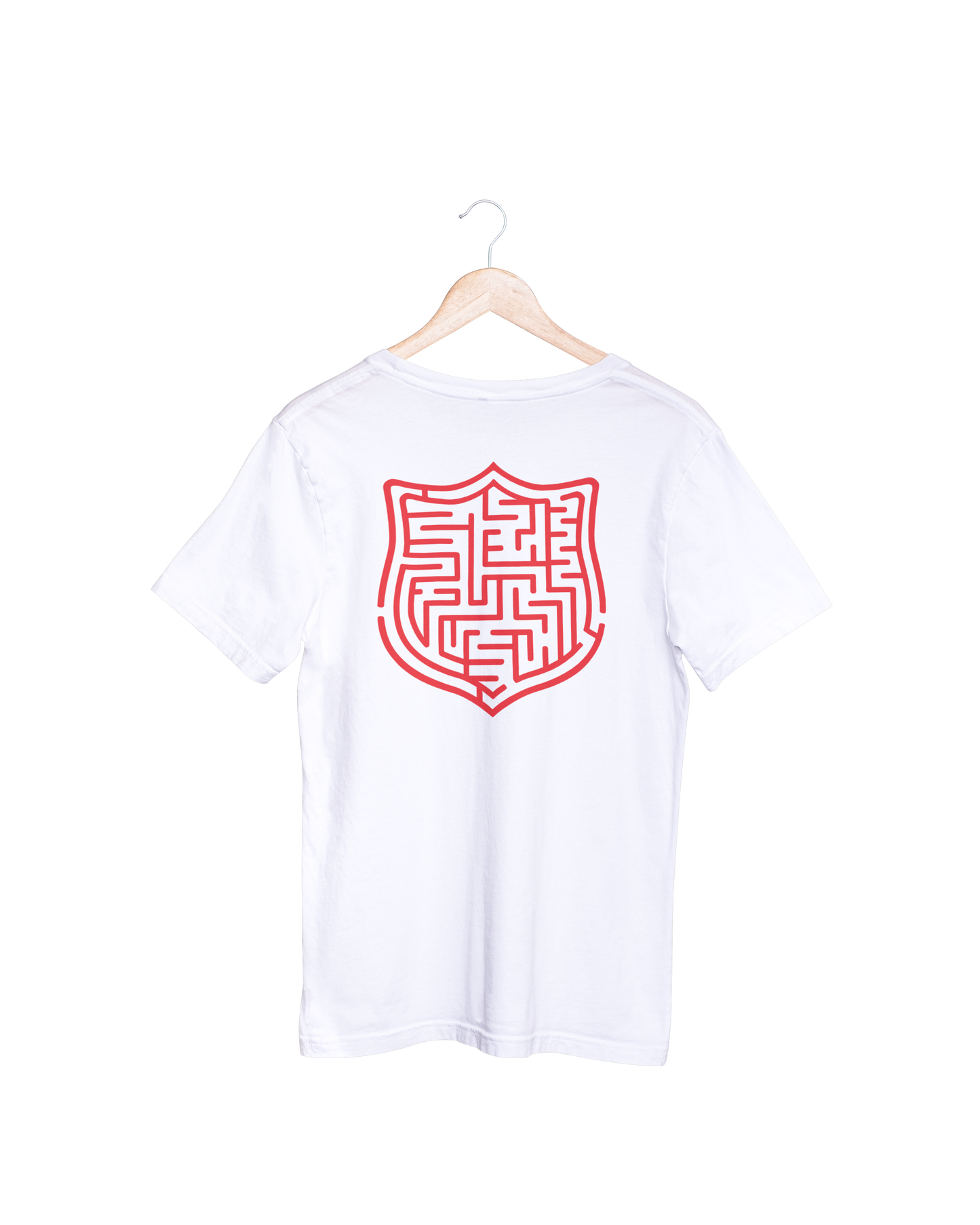 Polera blanca Escudo Laberinto