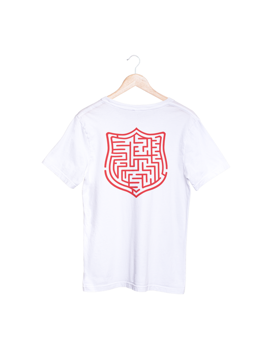 Polera blanca Escudo Laberinto